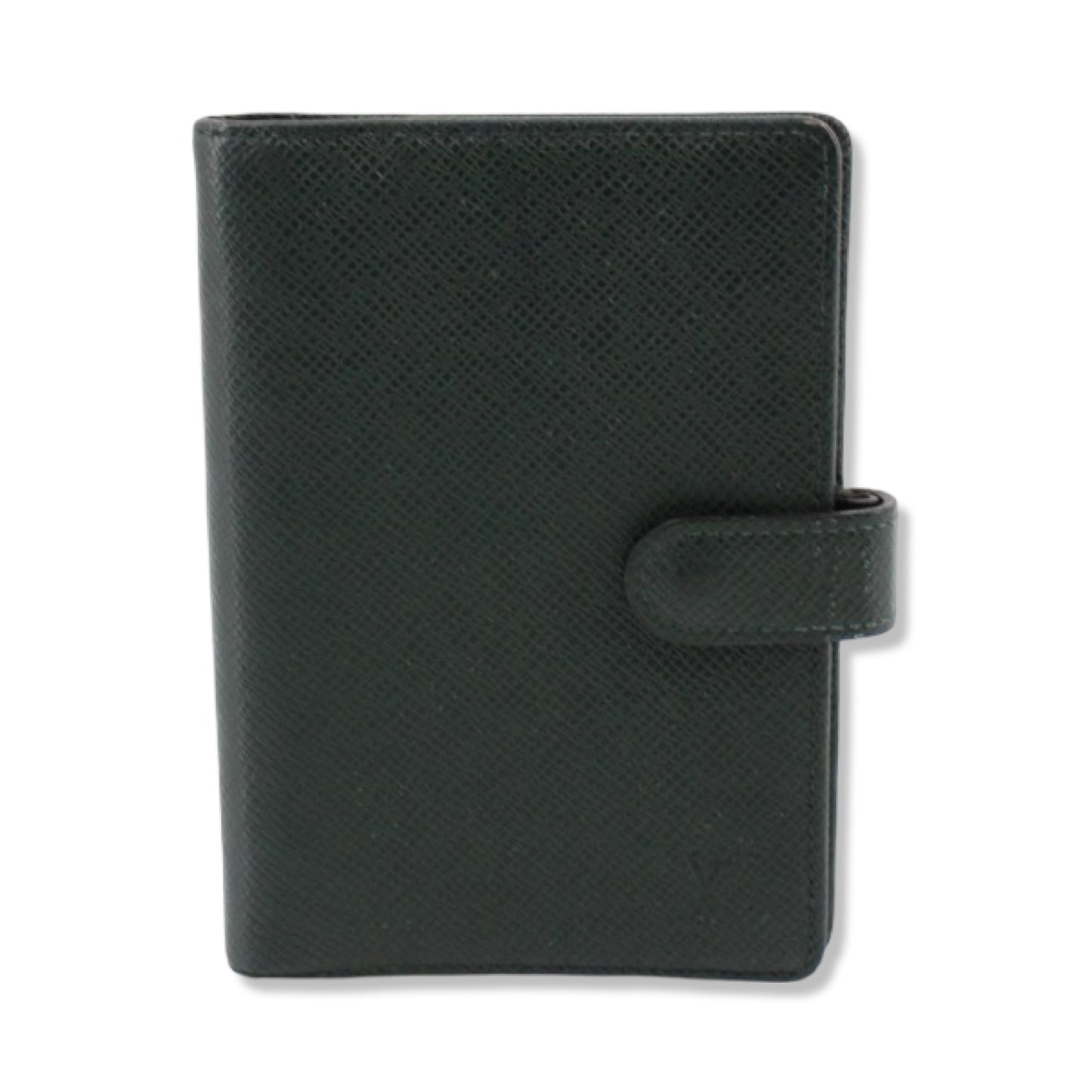 Pre-Owned Louis Vuitton Taiga Leather Green Small Ring Agenda Cover - LV1455