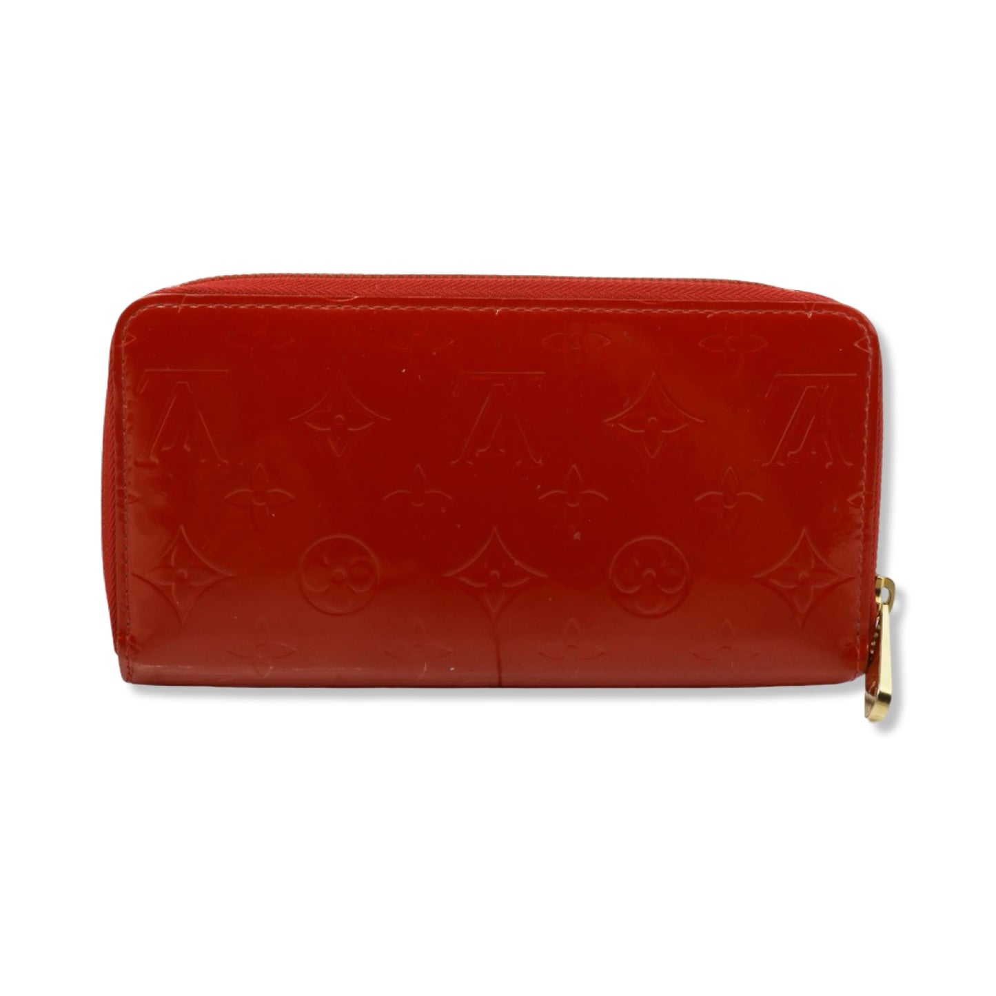 Pre-Owned Louis Vuitton Red Vernis Zippy Wallet - LV1318