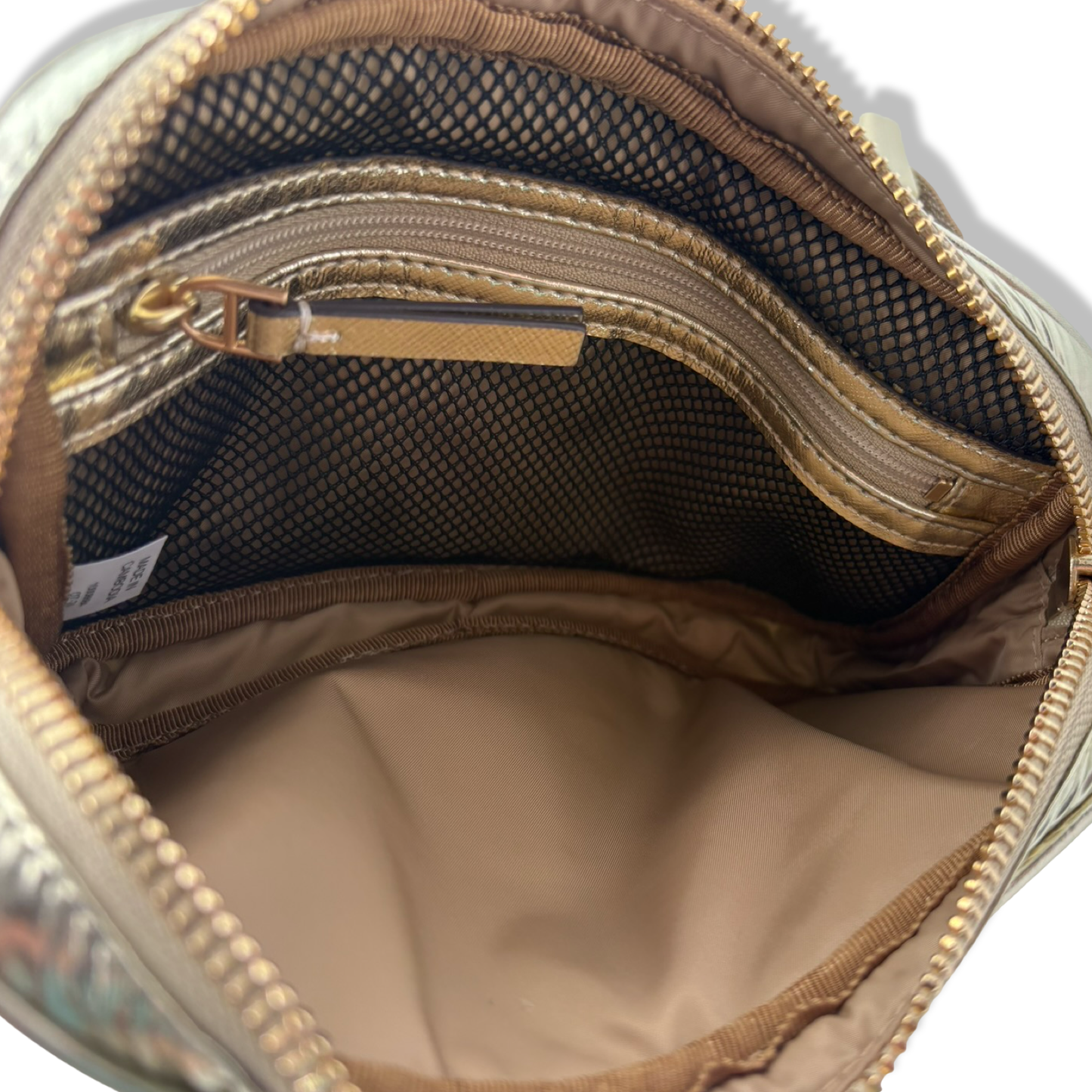 Pre-Owned Tory Burch Women's Virginia Metallic Belt Bag, Gold, One Size - B0DKLT4S5Z
