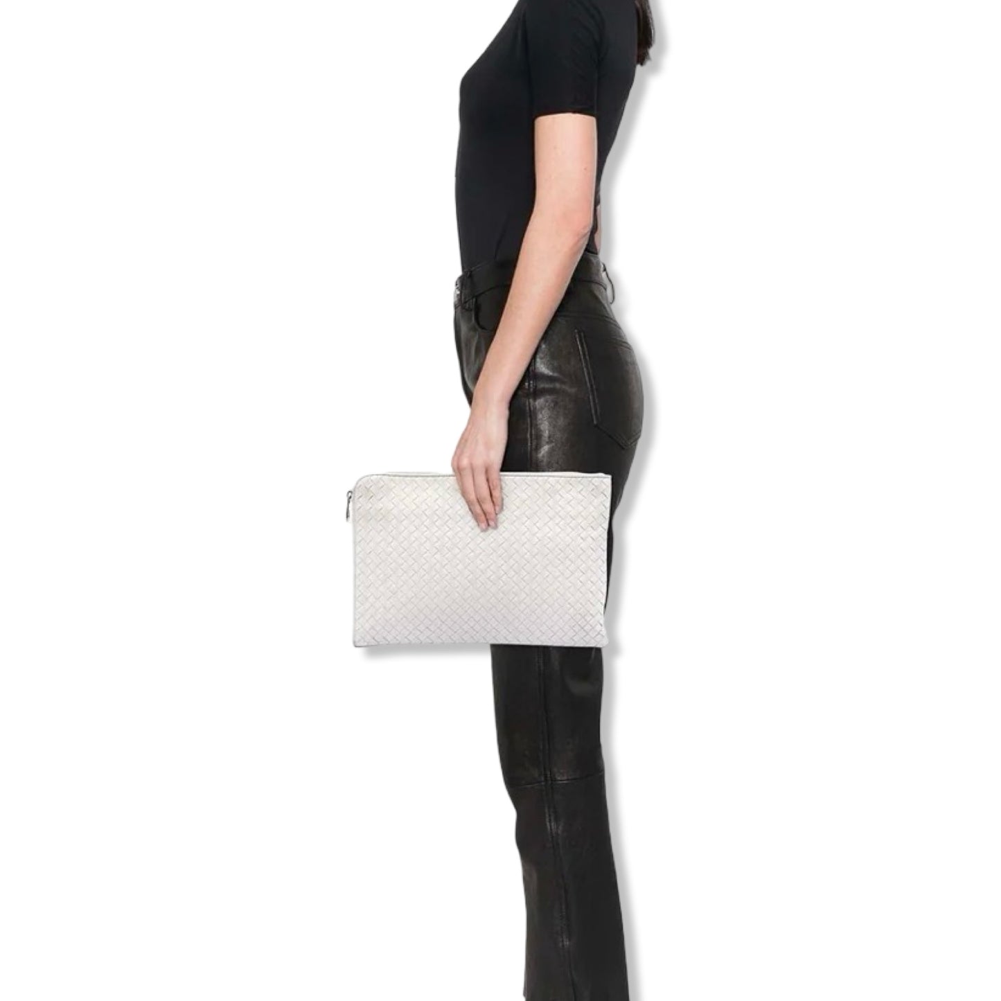 Pre-Owned Bottega Veneta Nappa Leather Intercciato Clutch - BV1011