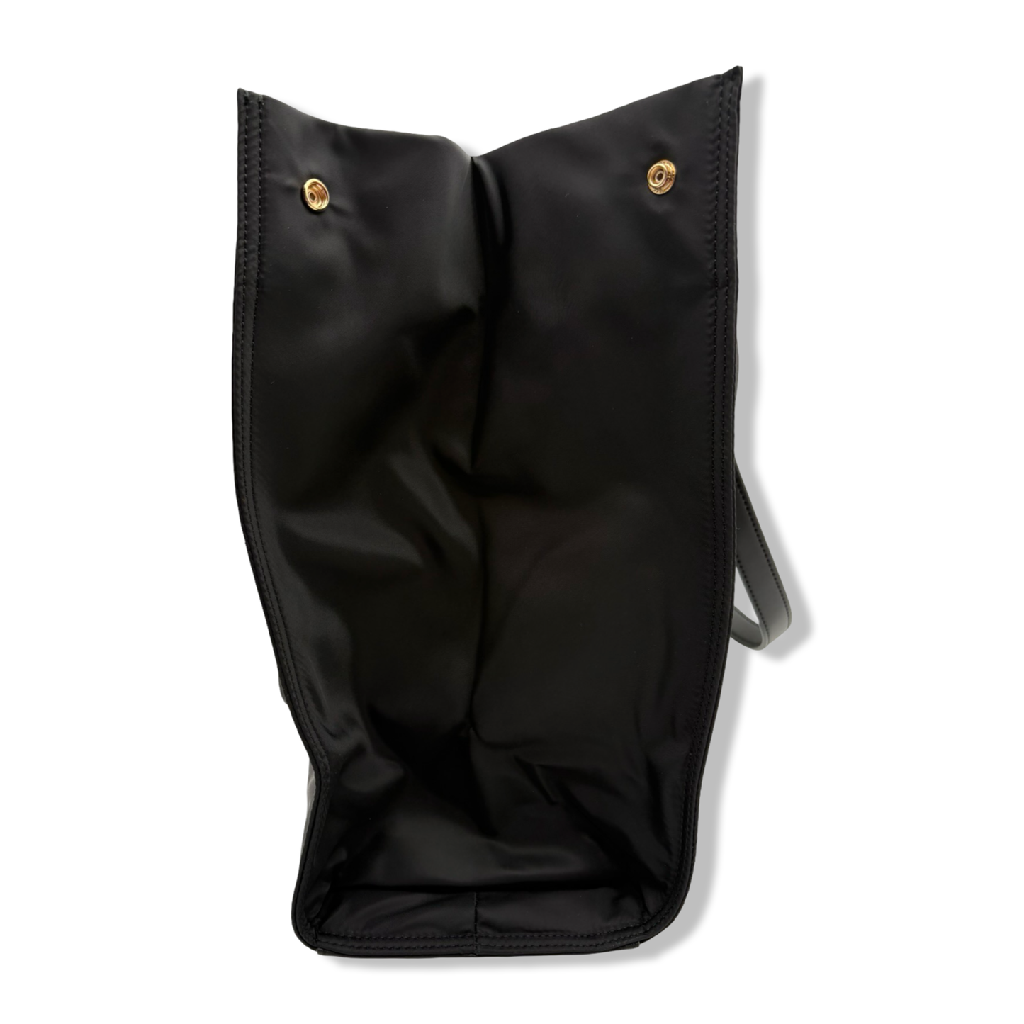 Pre-Owned Tory Burch Ella Black With Gold Hardware Large Nylon Tote Bag