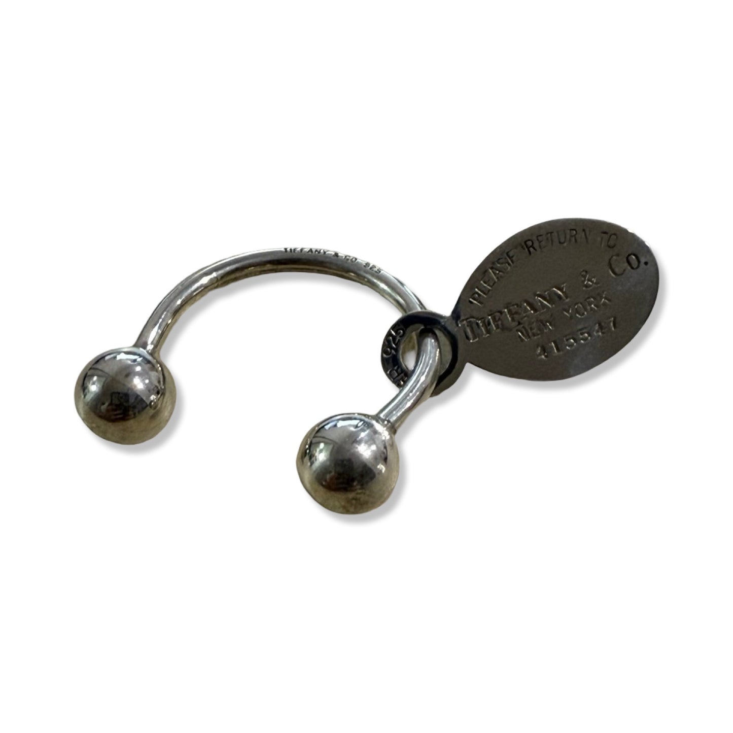 Pre-Owned Tiffany & Co Sterling Silver Return to Tiffany Oval Key Ring - 415547- TIF1003