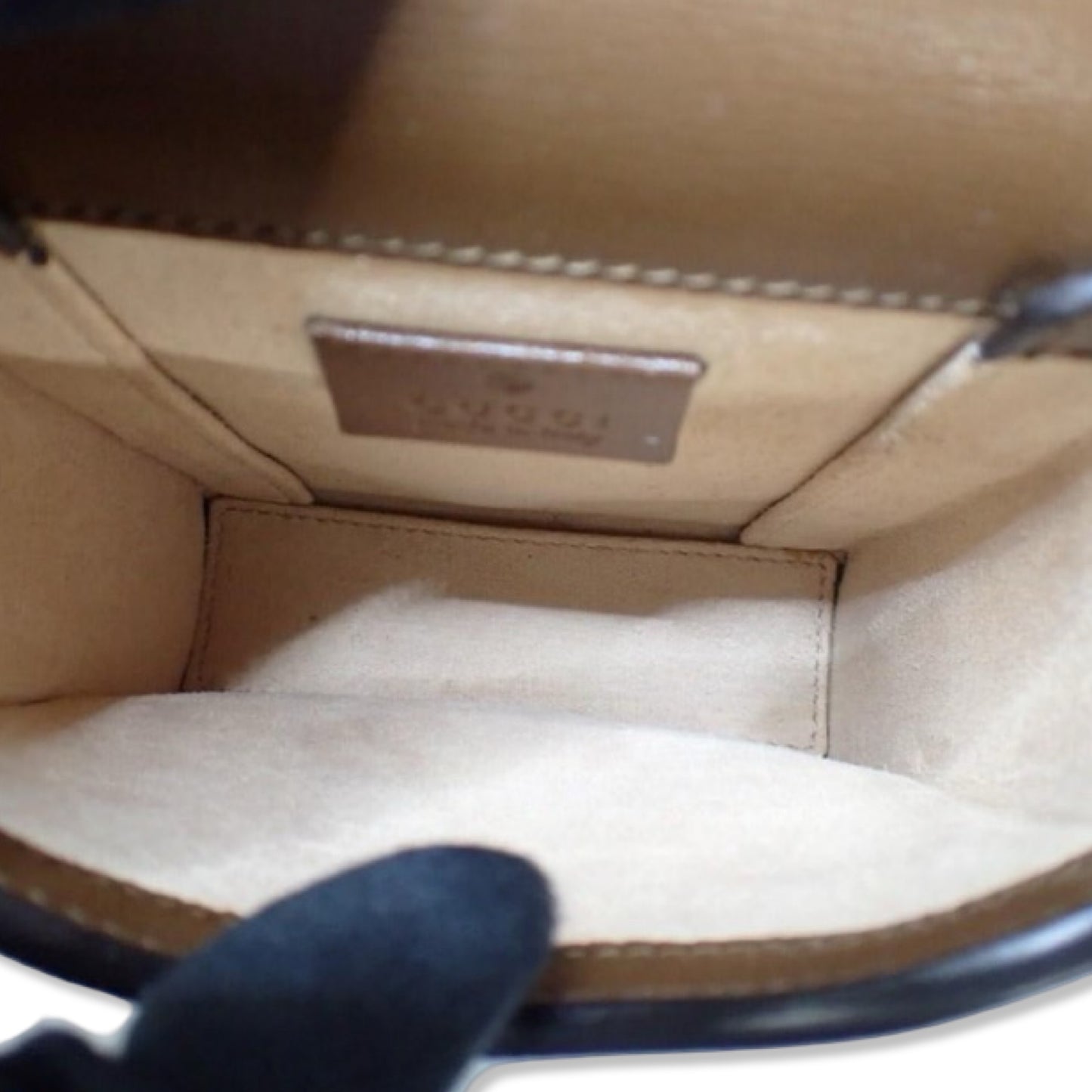 Pre-Owned Gucci GG Supreme Canvas with Leather Trim Crossbody 1955 Mini Bag - G1096