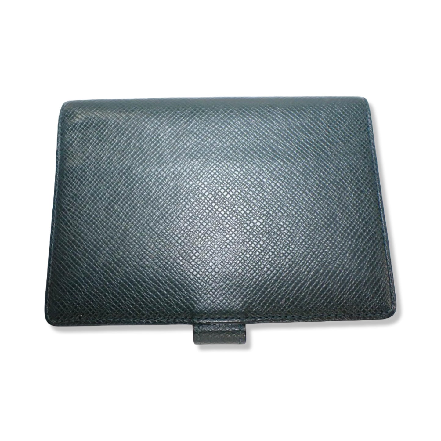 Pre-Owned Louis Vuitton Taiga Leather Green Small Ring Agenda Cover - LV1455