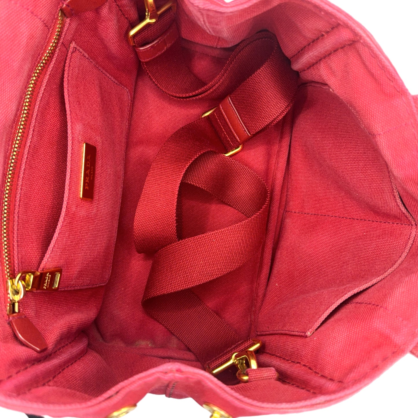 Pre-Owned Prada Canvas Canapa Convertible Tote - P1026