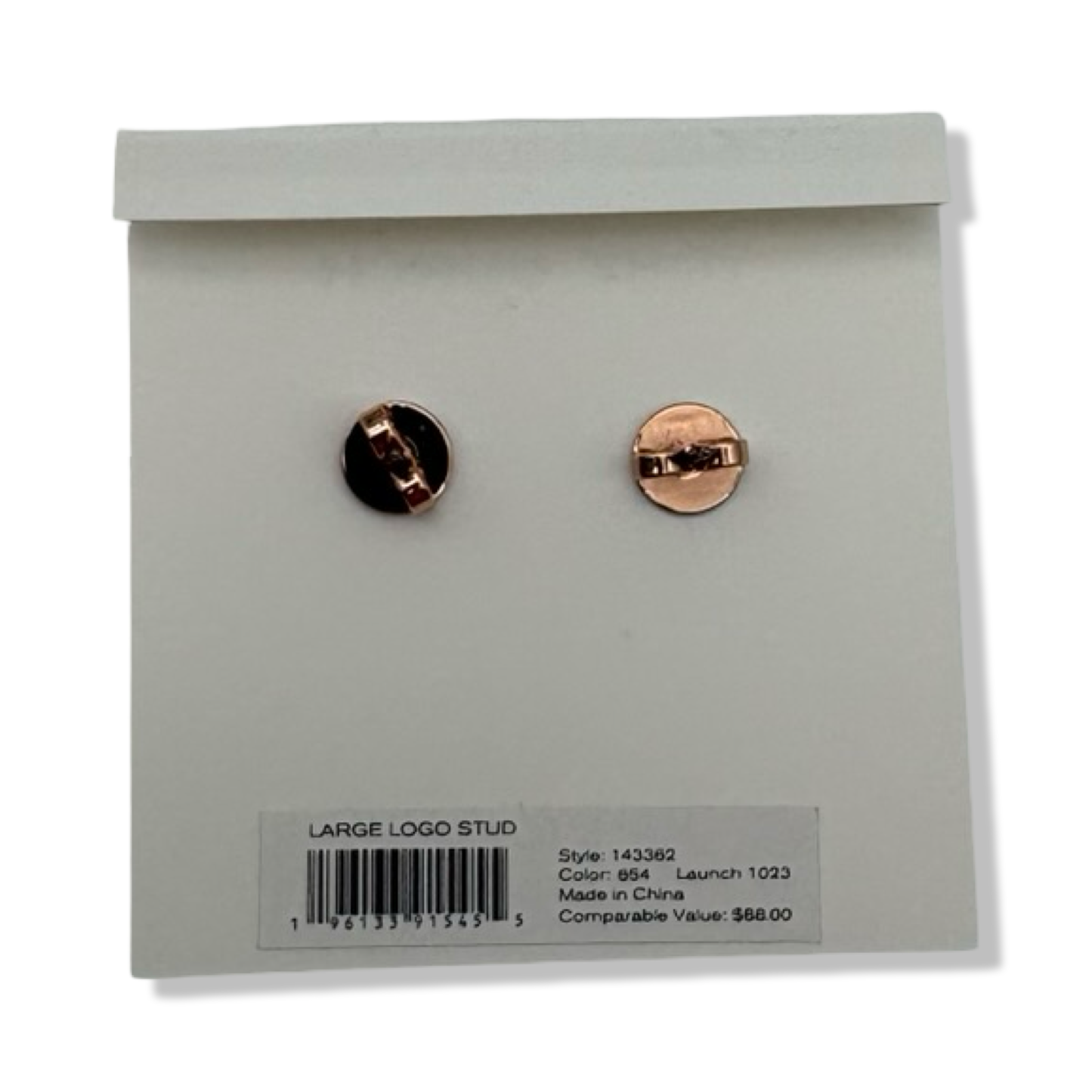 Pre-Owned Tory Burch Women's Large Logo Stud Earrings (Tory Gold) - B0CPYSWG54