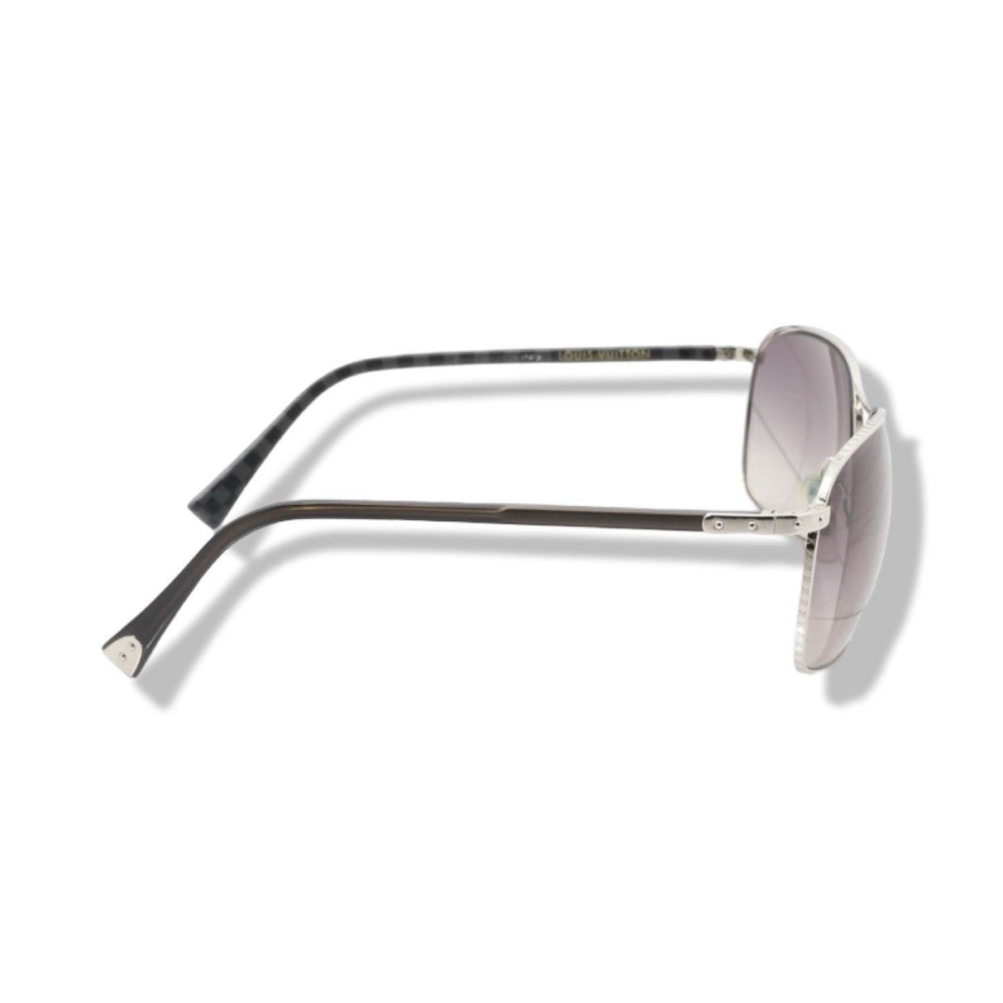 Pre-Owned Louis Vuitton Conspiration Pilote Silver Sunglasses - LV1100