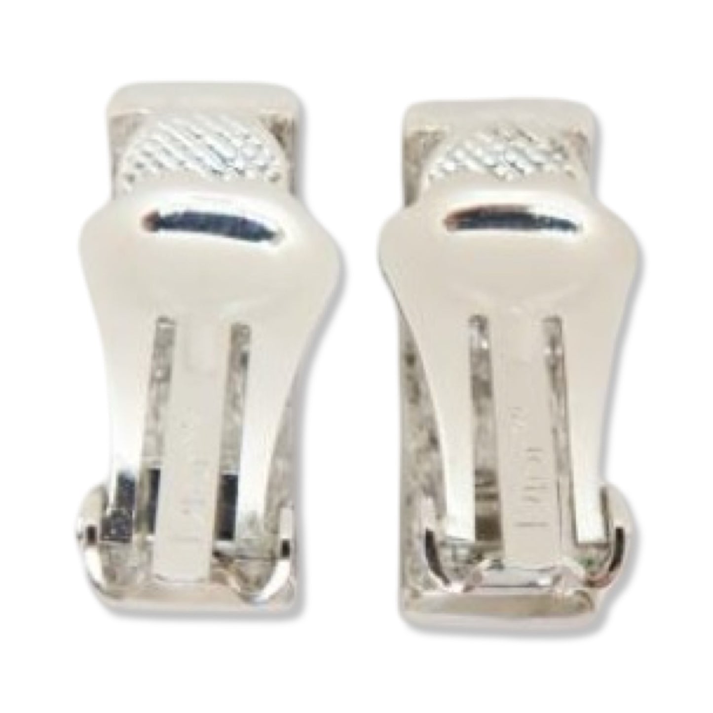 Pre-Owned Dior Silver "Dior" Clip On Earrings - DIO1030