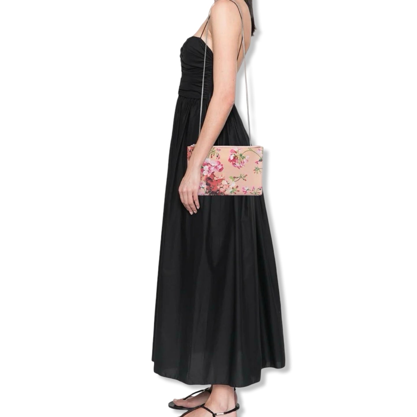 Pre-Owned Gucci Blooms Calfskin Chain Clutch - G1206
