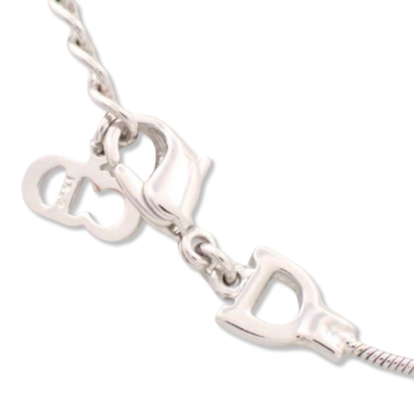 Pre-Owned Christian Dior Necklace with pearl "Dior" Charm - DIO1064