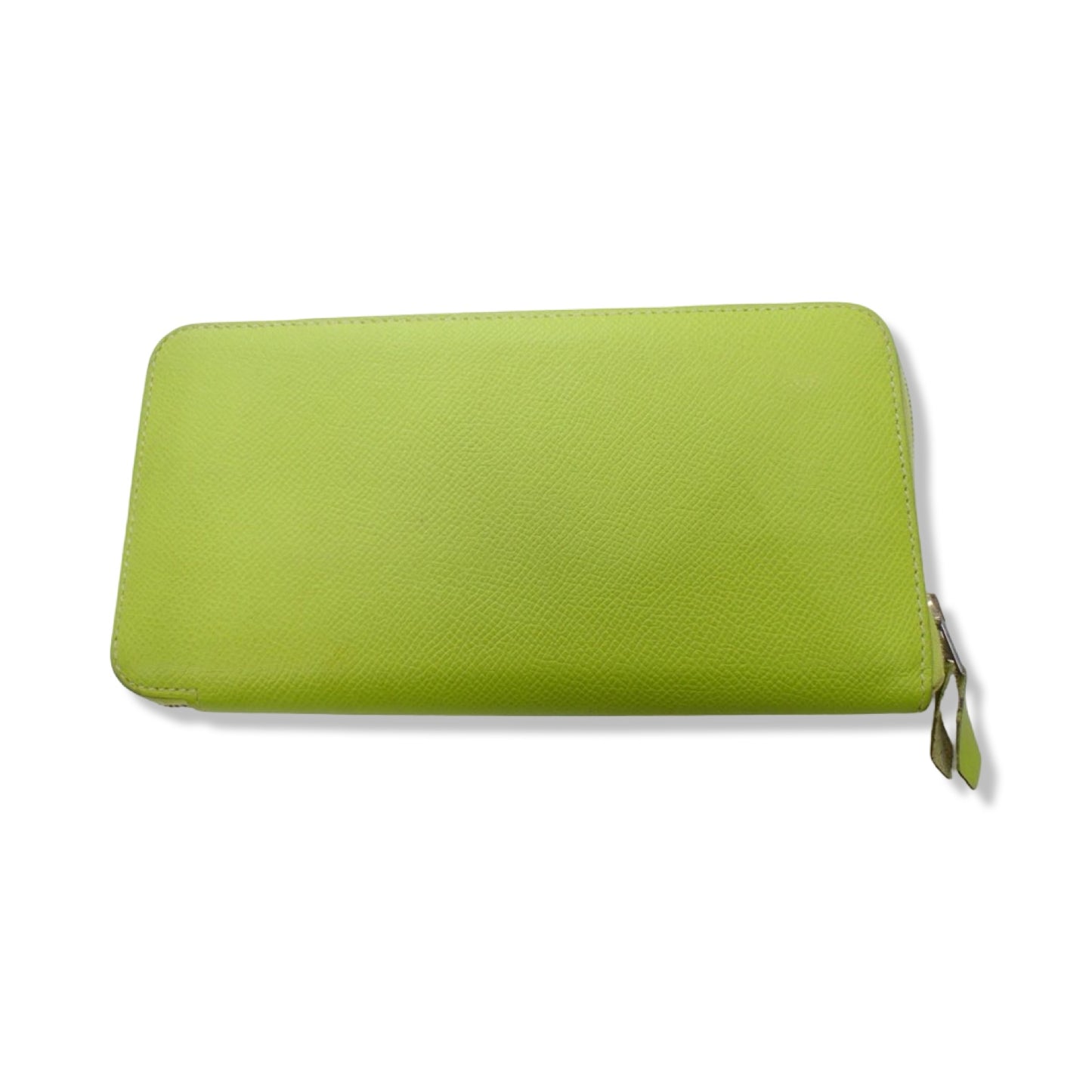 Pre-Owned Hermes Veau Epsom Azap Long Wallet Yellow Green - HER1009