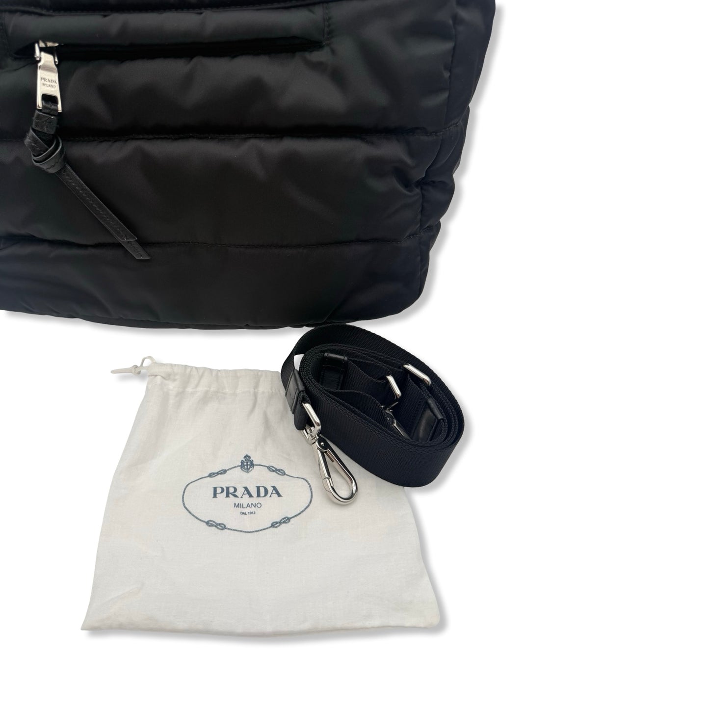 Pre-Owned Prada Black Nylon Tote - P1041
