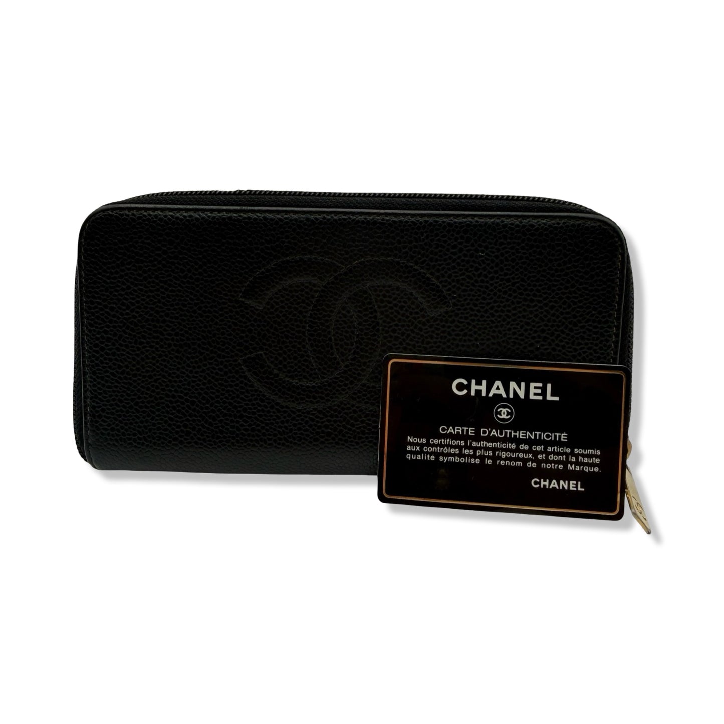 Pre-Owned Chanel Caviar Leather CoCo Mark Wallet - CH1062
