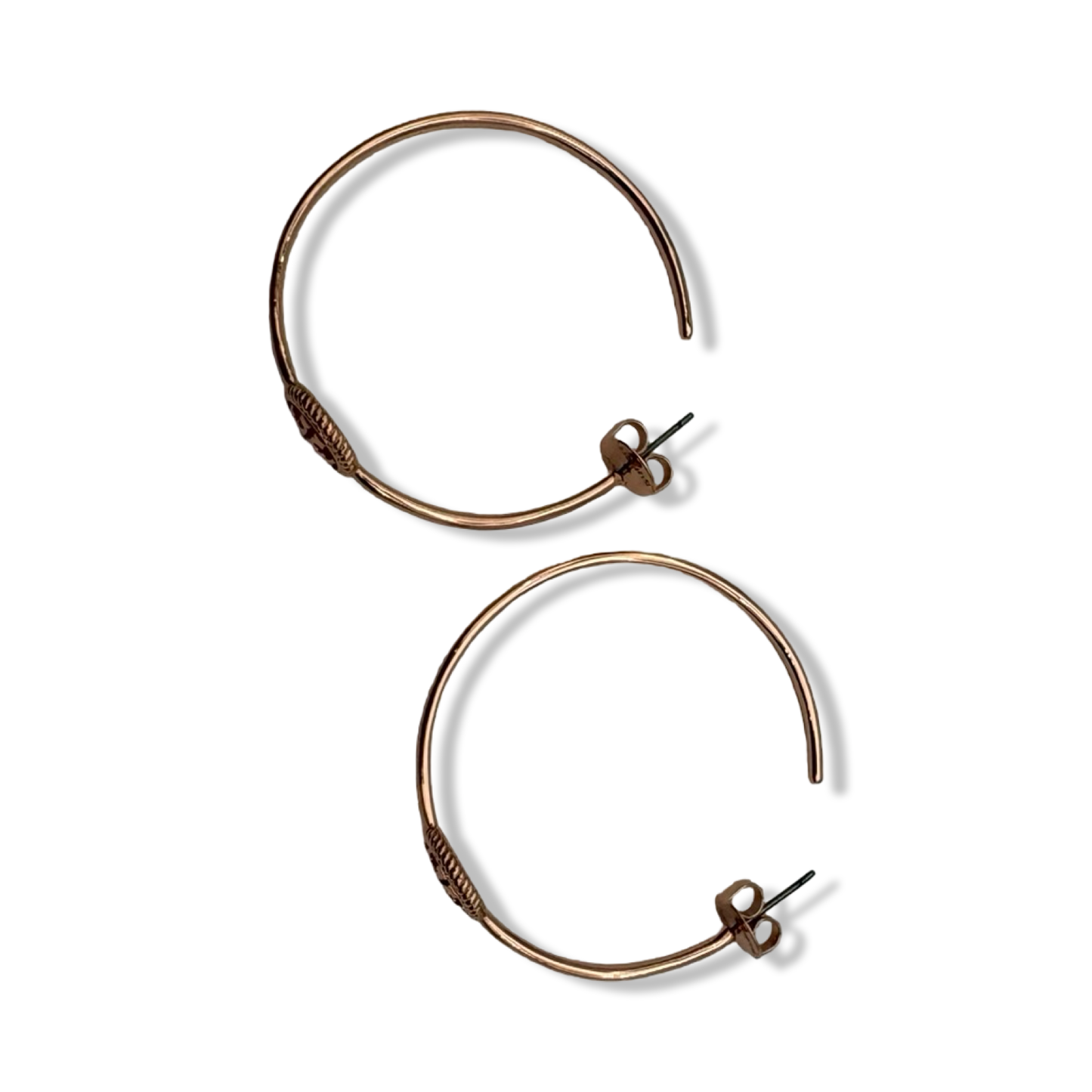 Pre-Owned Tory Burch Women's Rope Logo Hoop Earrings (Rose Gold) - B0CNS54LGP