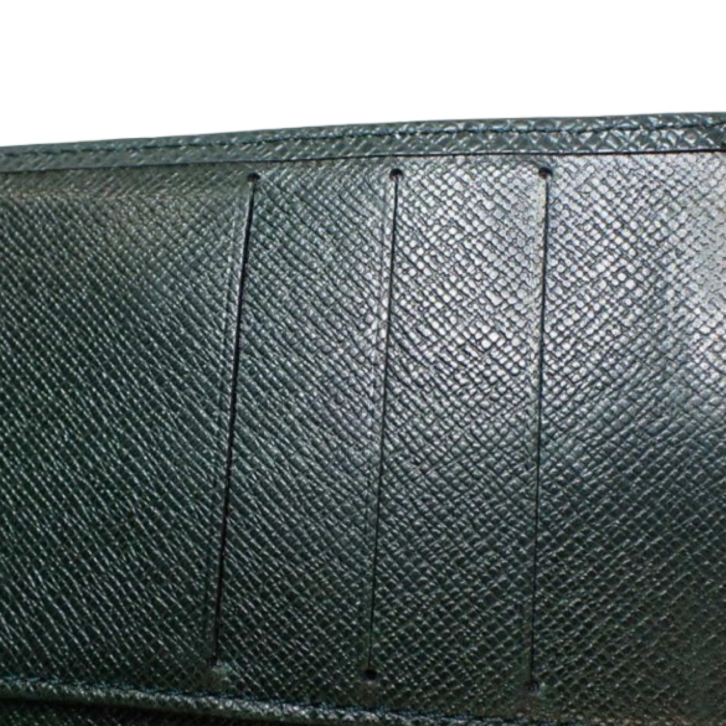 Pre-Owned Louis Vuitton Taiga Leather Green Small Ring Agenda Cover - LV1455