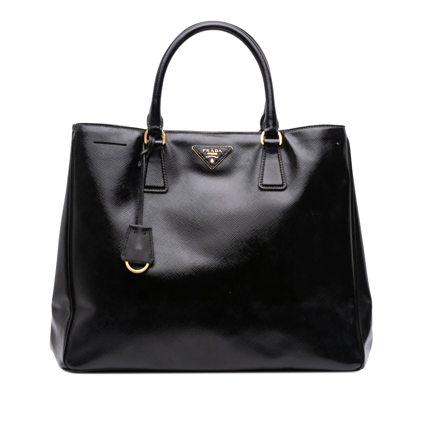 Pre-Owned Prada Large Saffiano Vernice Leather Galleria Tote - P1017