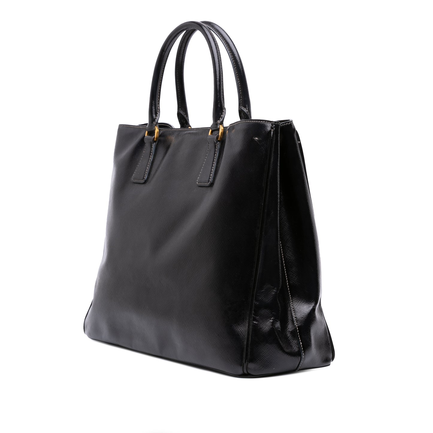 Pre-Owned Prada Large Saffiano Vernice Leather Galleria Tote - P1017