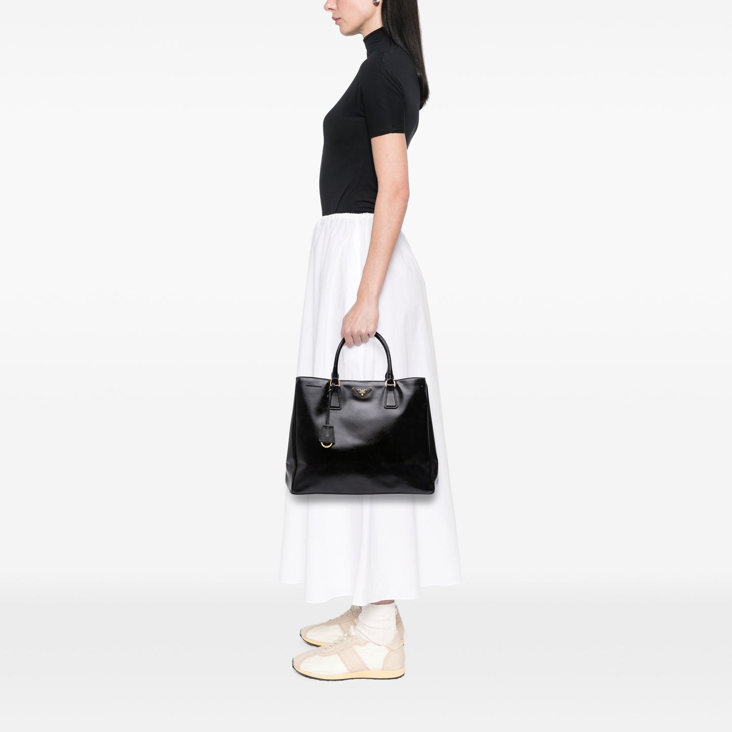 Pre-Owned Prada Large Saffiano Vernice Leather Galleria Tote - P1017