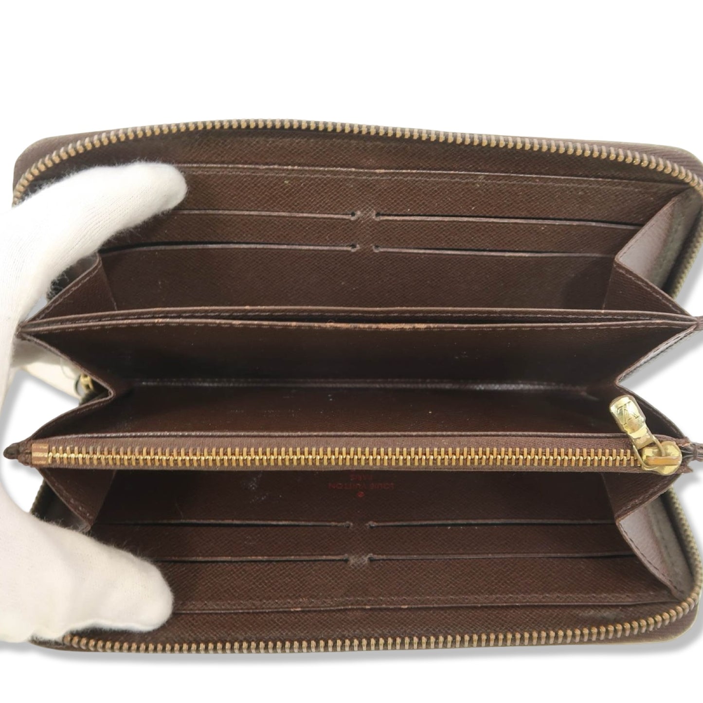 Pre-Owned Louis Vuitton Damier Ebene Canvas Zippy Wallet - LV1851