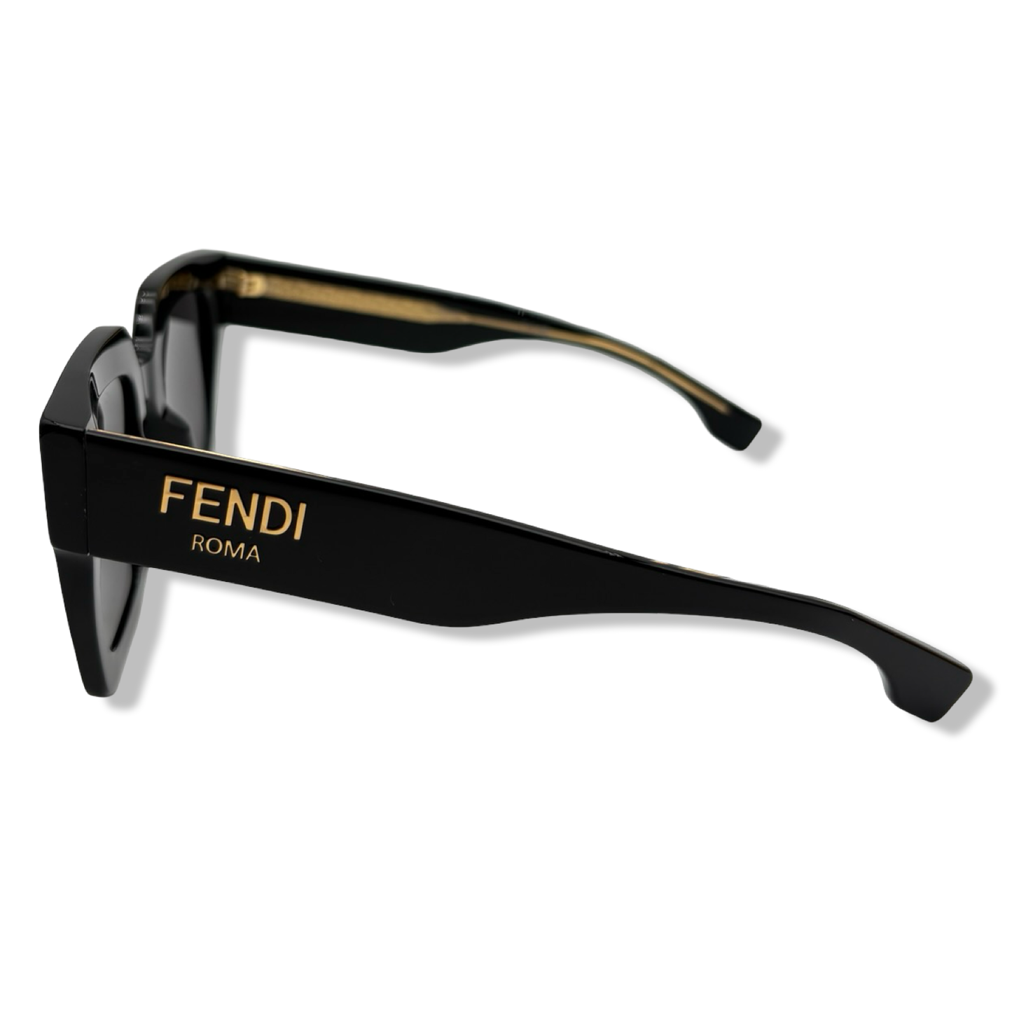 Pre-Owned Fendi Shiny Black Frame Sunglasses - FEN1038