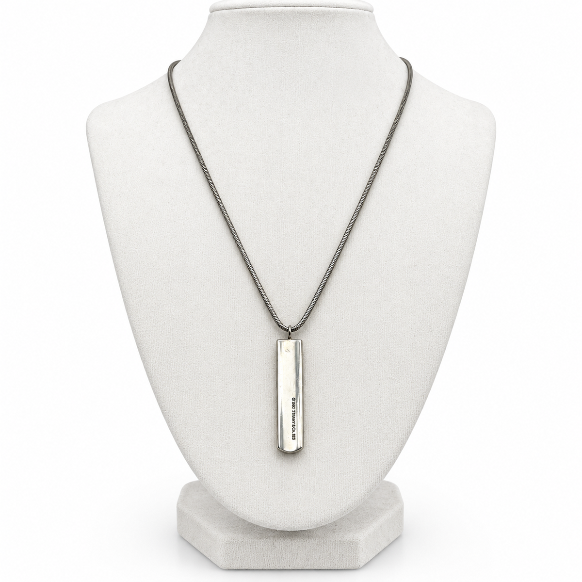 Pre-Owned Tiffany & Co. 1837 Bar Pendant Necklace - TIF1074