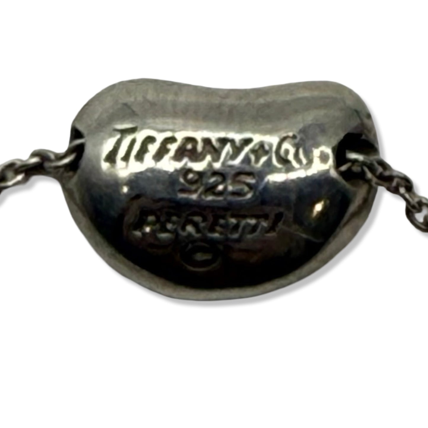 Pre-Owned Tiffany & Co Sterling Silver Small Bean Necklace - TIF1010