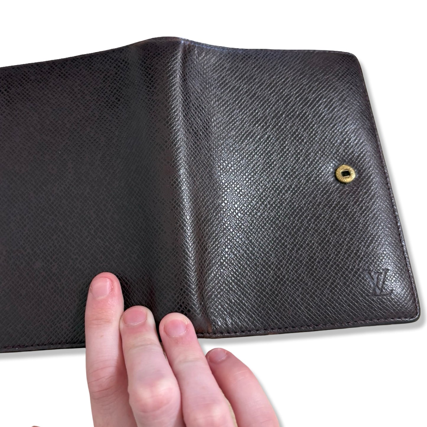 Pre-Owned Louis Vuitton Tiaga Leather Brown Small Ring Agenda Cover - LV1203
