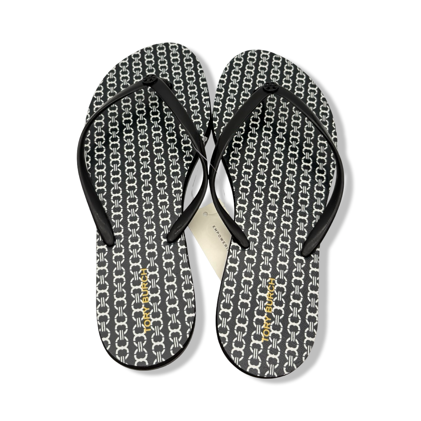 Pre-Owned Tory Burch Women's Chelsea Flip Flop Sandals (Black Gemini Link)