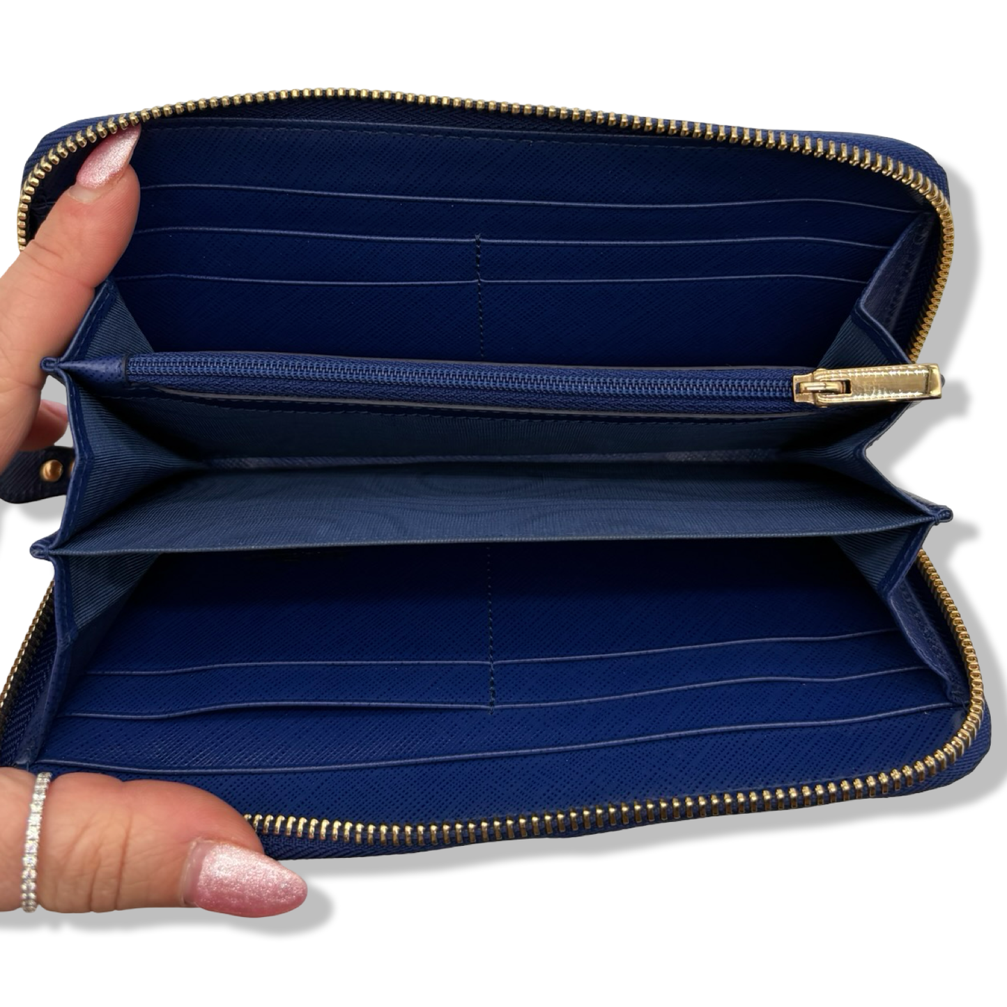 Pre-Owned Salvatore Ferragamo Leather Blue Wallet - FER1006