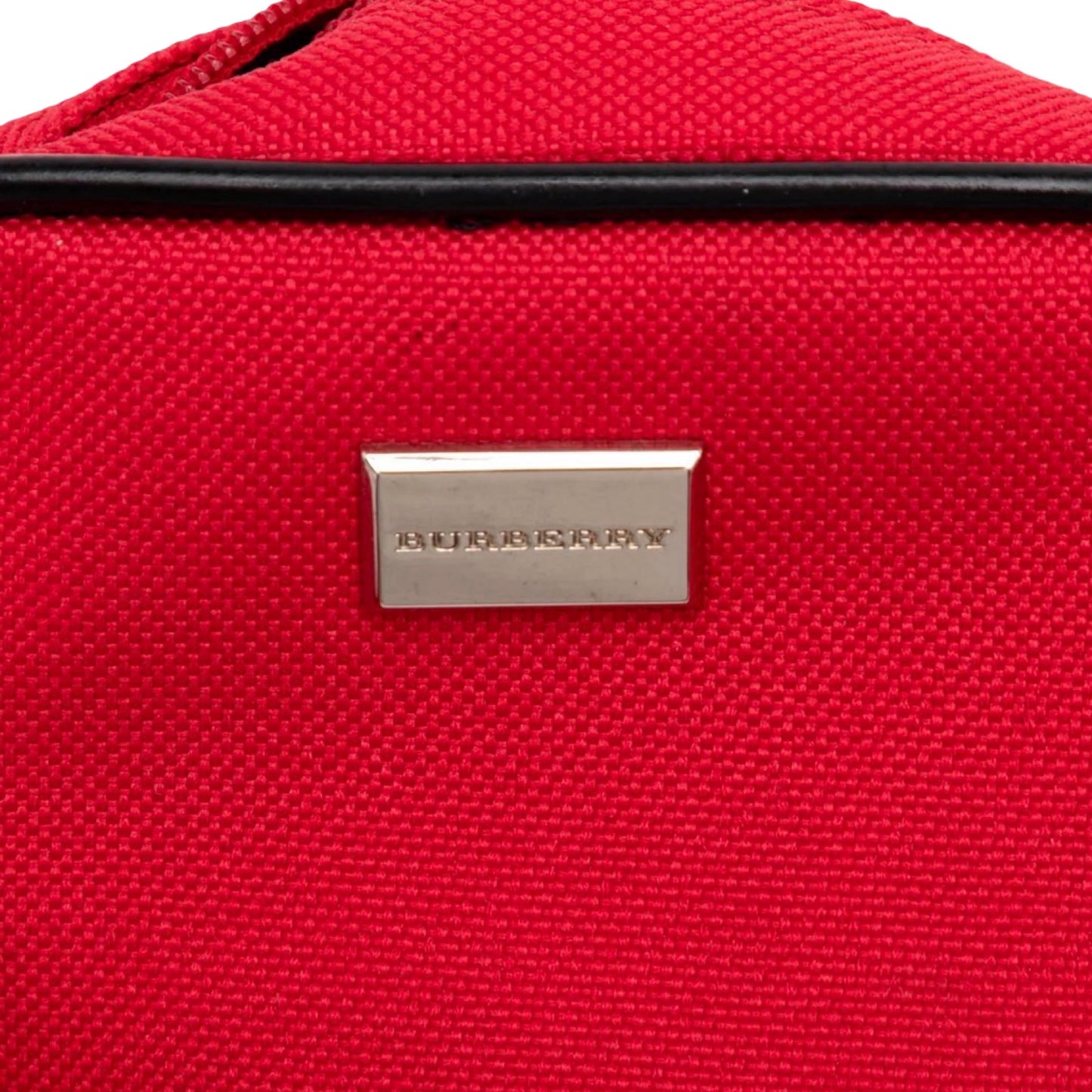 Pre-Owned Burberry Red Canvas Cosmetic Pouch -  BB1069