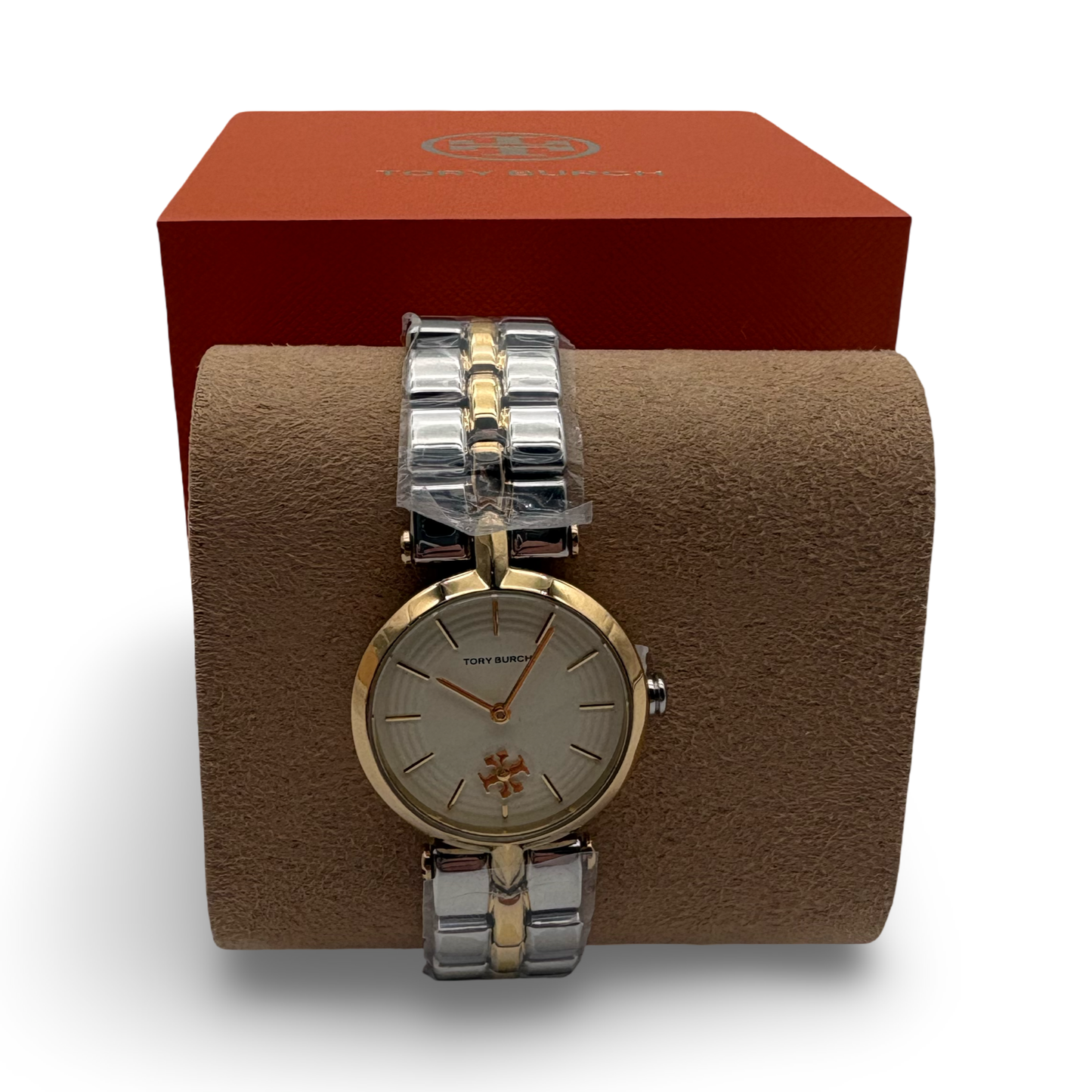 Pre-Owned Tory Burch Women's Kira Two-Tone Stainless Steel Bracelet Watch (Model: TBW2044) - B0D9LCNNF1