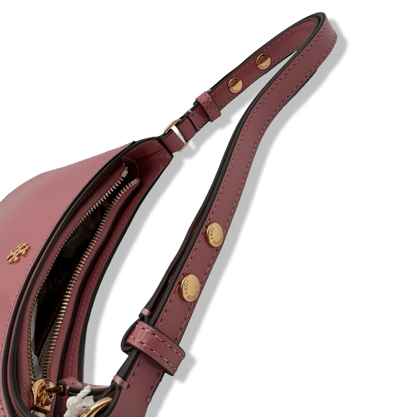 Pre-Owned Tory Burch Emerson Small Patent Zip Shoulder Bag (pink) - B0DYZ8KZWM