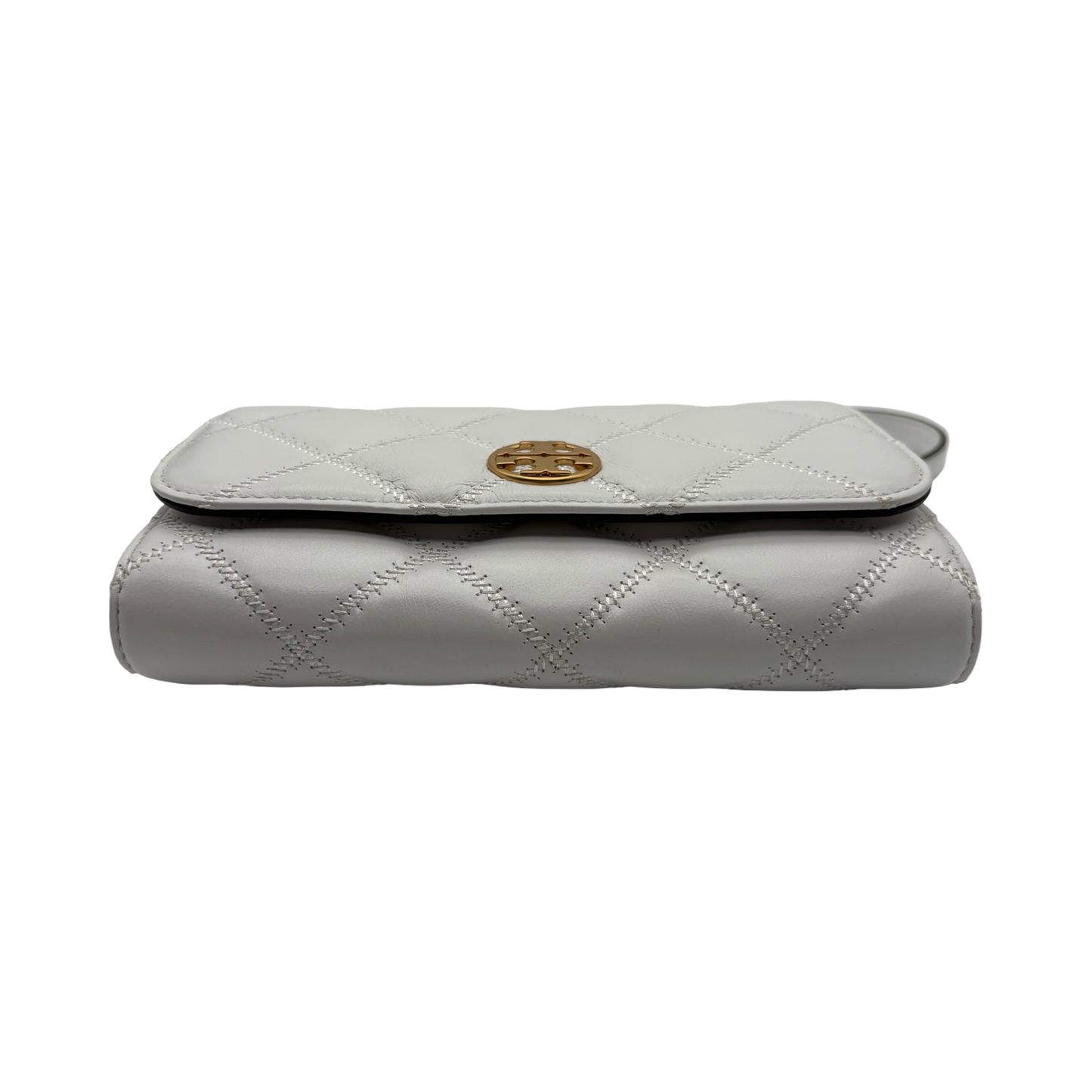 Pre-Owned Tory Burch Women's Willa Glazed Chain Wallet (Blanc) - B0F52Z8KRT