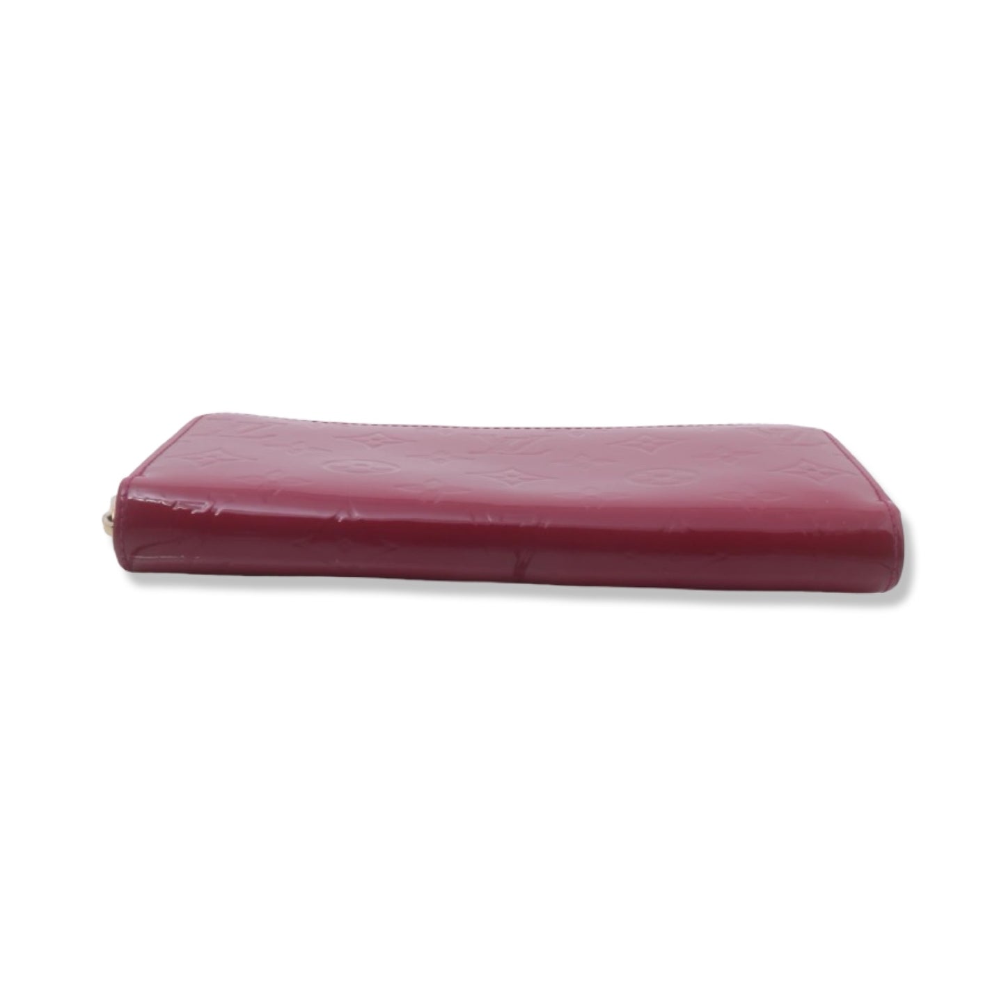 Pre-Owned Louis Vuitton Dark Pink Vernis Zippy Wallet - LV1346