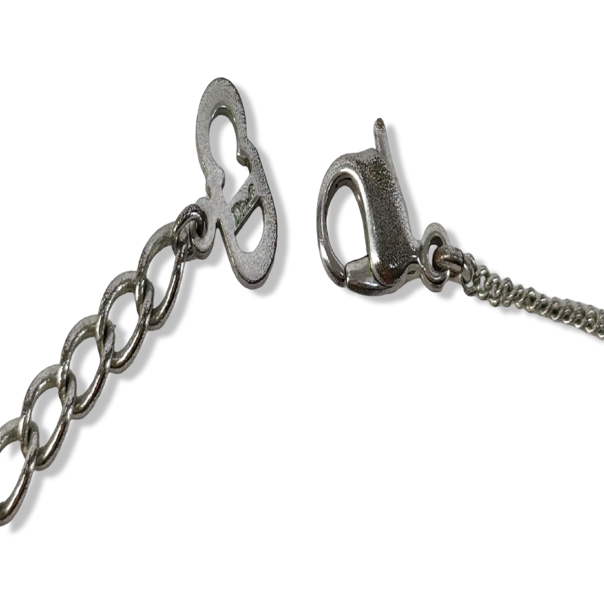 Pre-Owned Dior Silver Chain Necklace with Dior Charm - DIO1096
