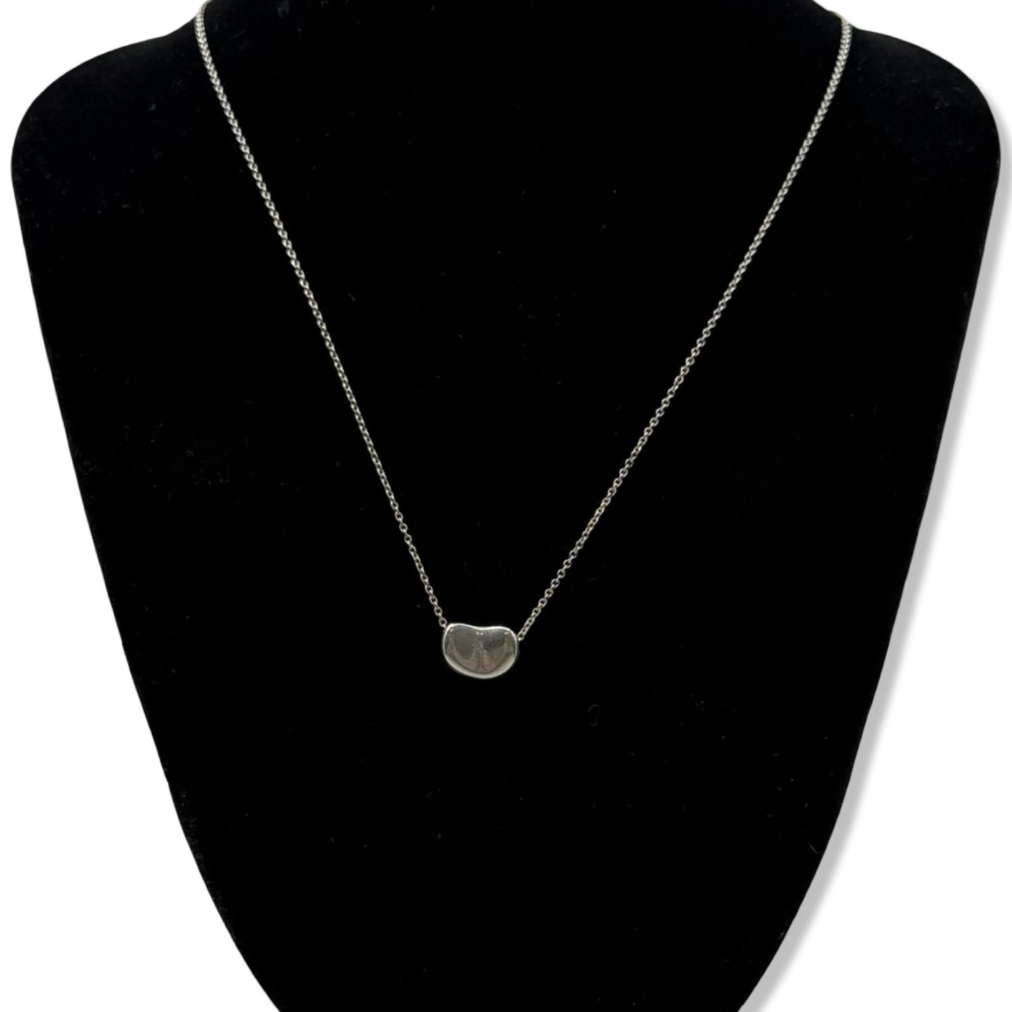 Pre-Owned Tiffany & Co Sterling Silver Small Bean Necklace - TIF1010