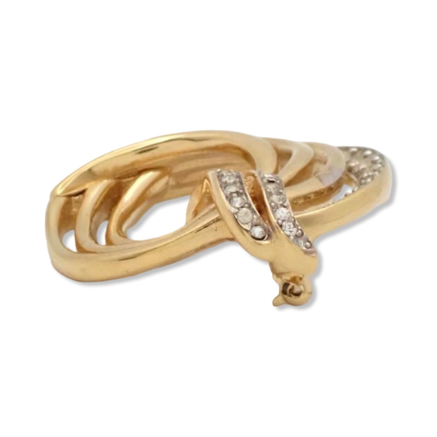 Pre-Owned Givenchy Gold Rhinestone Circle Brooch - GIV1027
