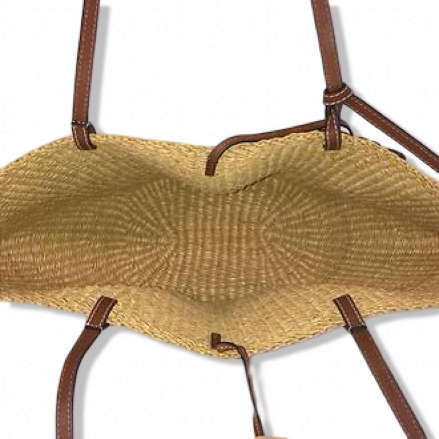 Pre-Owned Loewe Anagram Raffia Shell Basket Tote Bag Small - LOE1012
