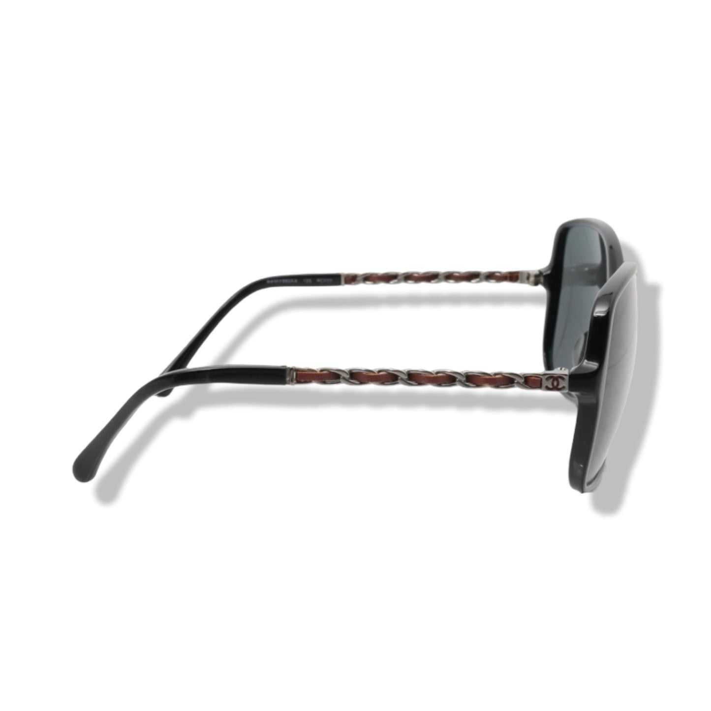 Pre-Owned Chanel Black Frame with Silver Hardware and Burgundy Leather - CH1021