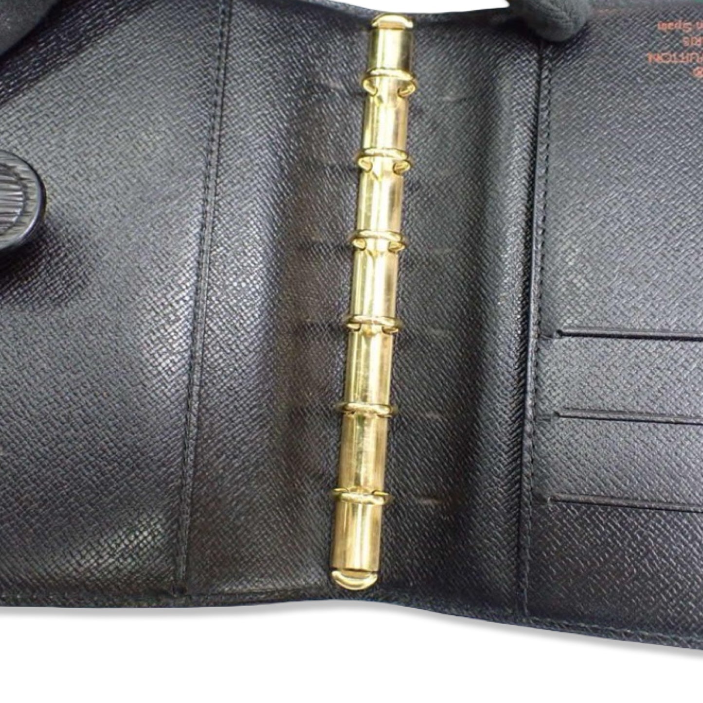 Pre-Owned Louis Vuitton Epi Leather Black Small Ring Agenda Cover - LV1993