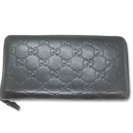Pre-Owned Gucci Leather Zip Around Wallet - G1108