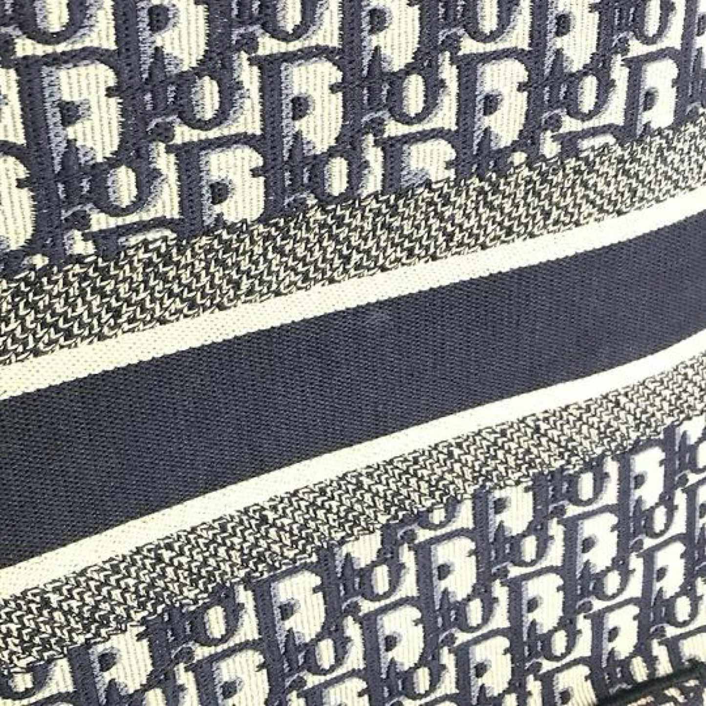 Pre-Owned Dior Oblique Canvas Medium Book Tote - Navy - DIO1079