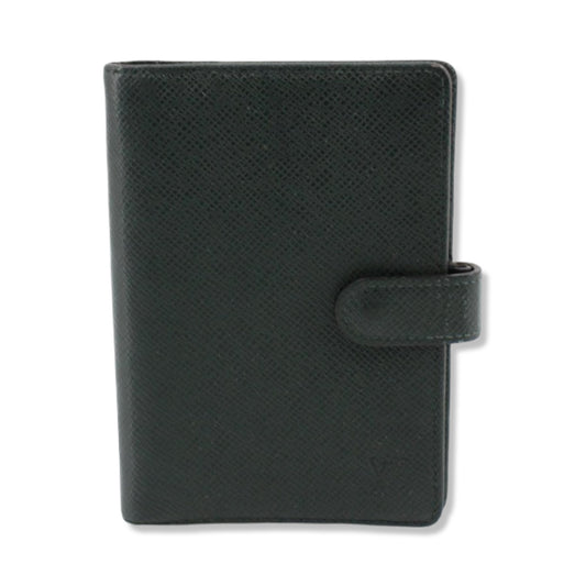 Pre-Owned Louis Vuitton Taiga Leather Green Small Ring Agenda Cover - LV1455