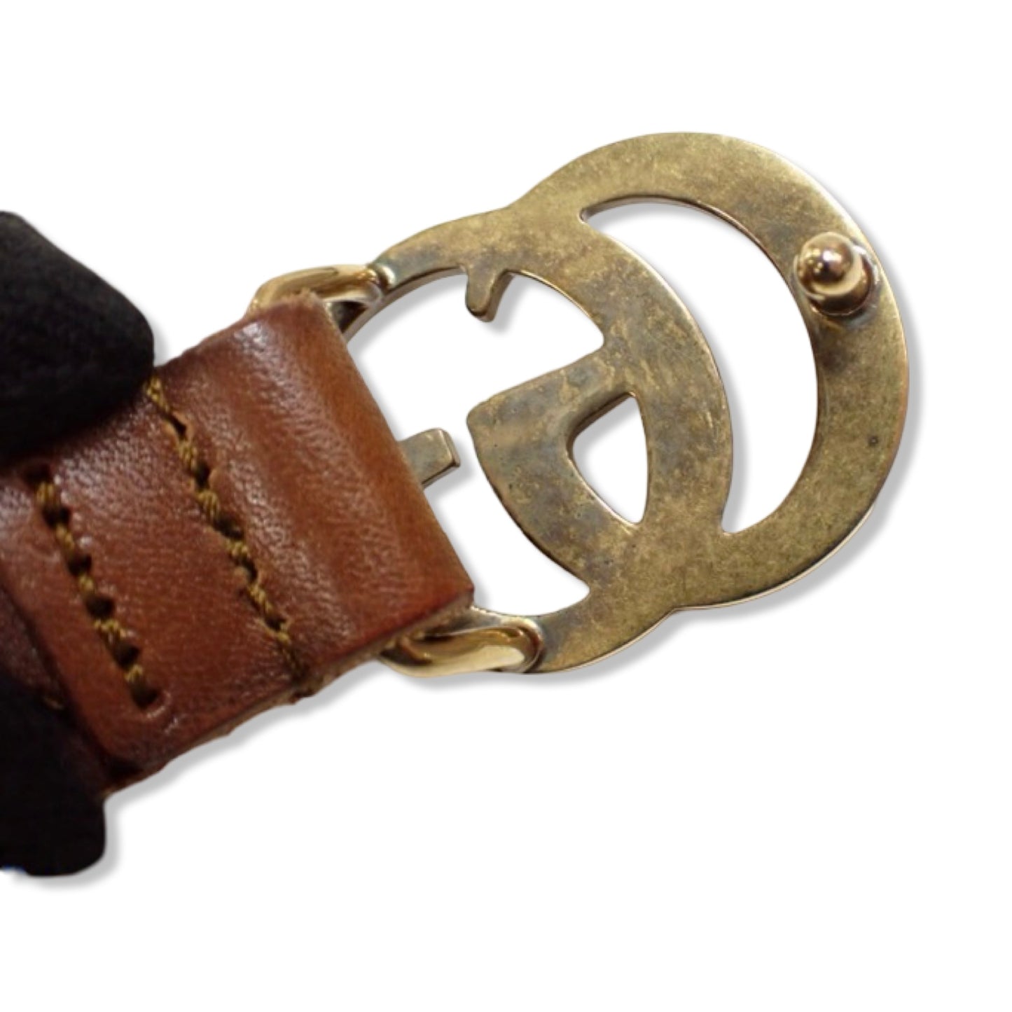 Pre-Owned Gucci Brown Thin Belt - Size 85 - G1195