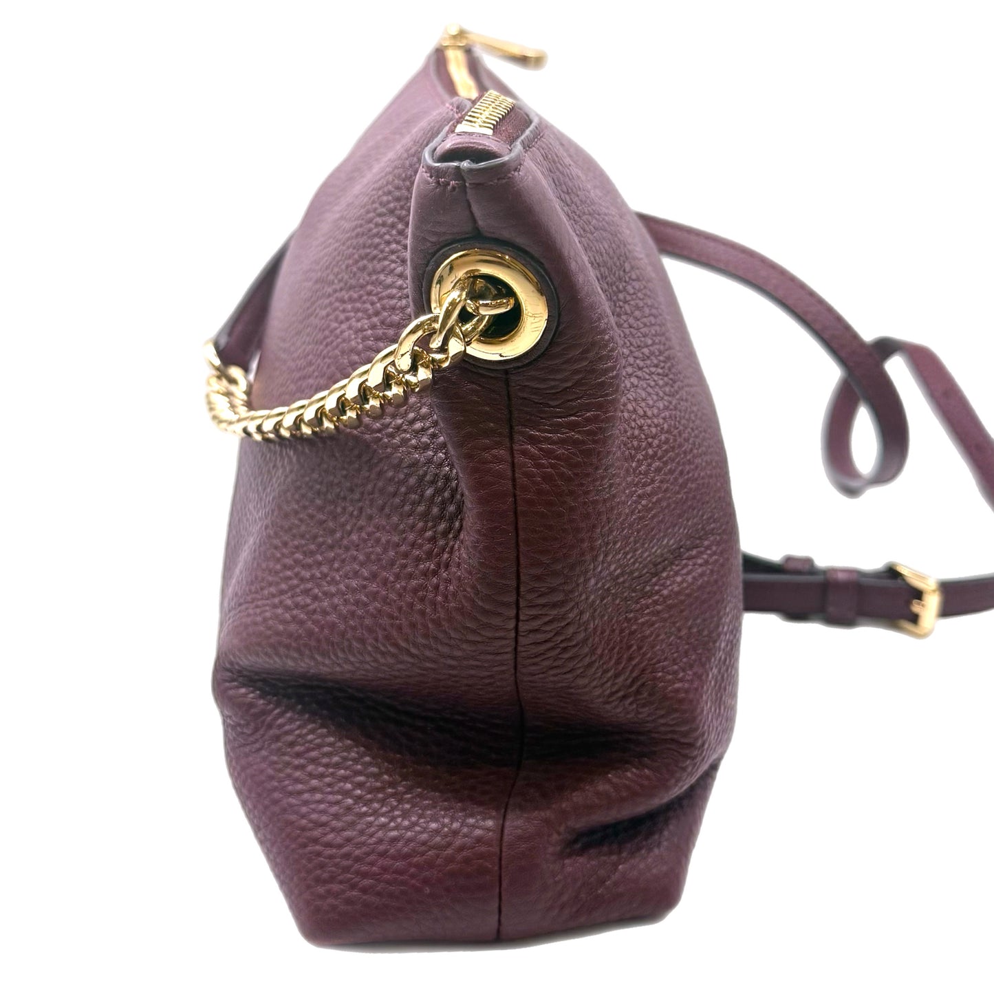 Pre-Owned Michael Kors Leather Burgundy Crossbody Bag - MK1004