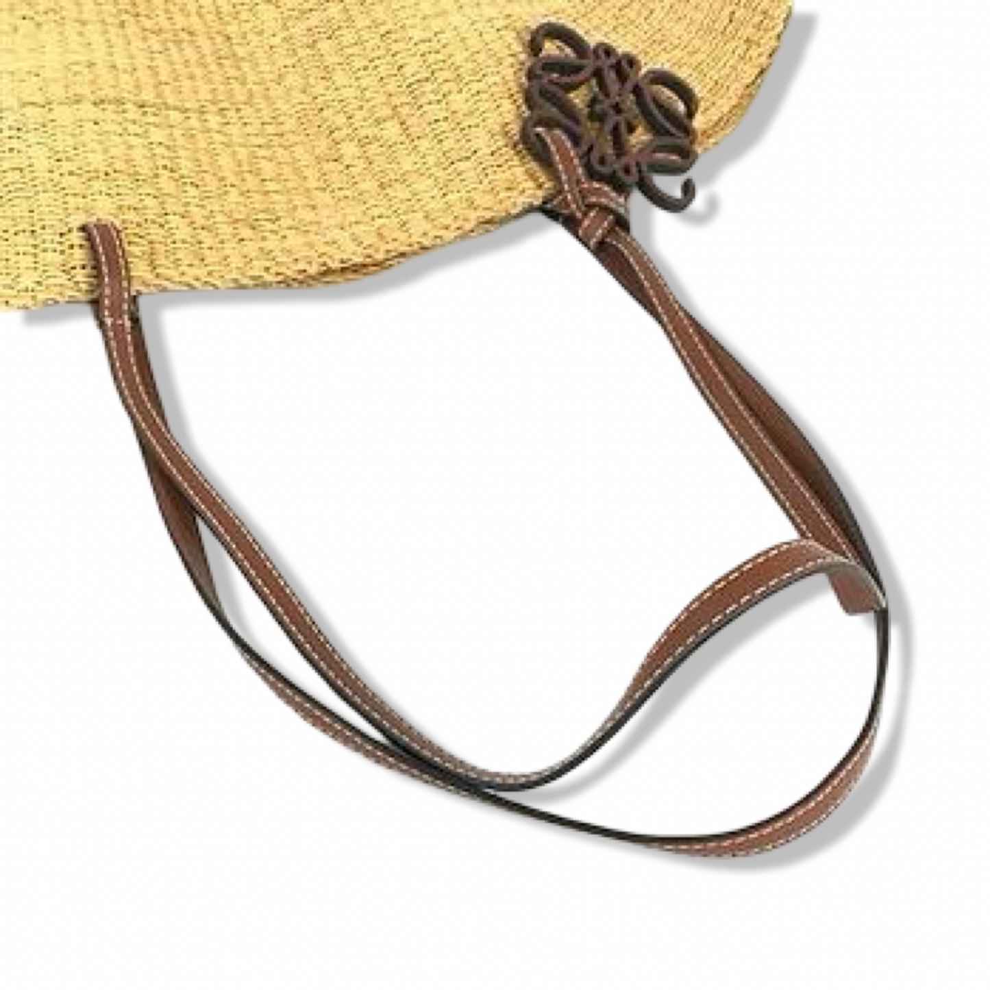 Pre-Owned Loewe Anagram Raffia Shell Basket Tote Bag Small - LOE1012