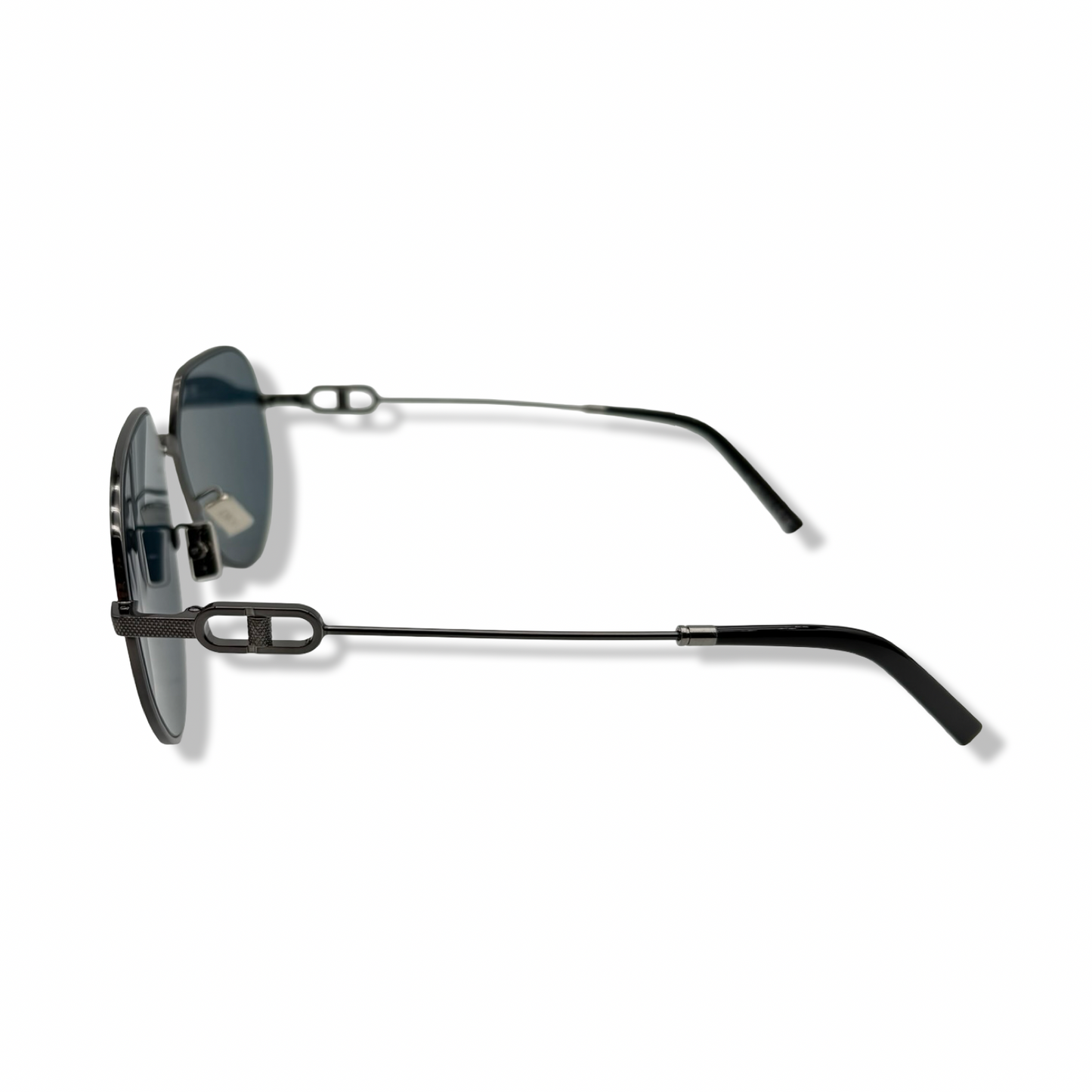 Pre-Owned Dior CD Link Shiny Dark Ruthenium Sunglasses - DIO1089