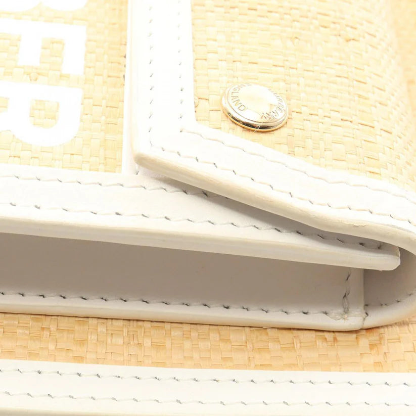 Pre-Owned Burberry Mini Raffia and Leather Satchel - BB1067
