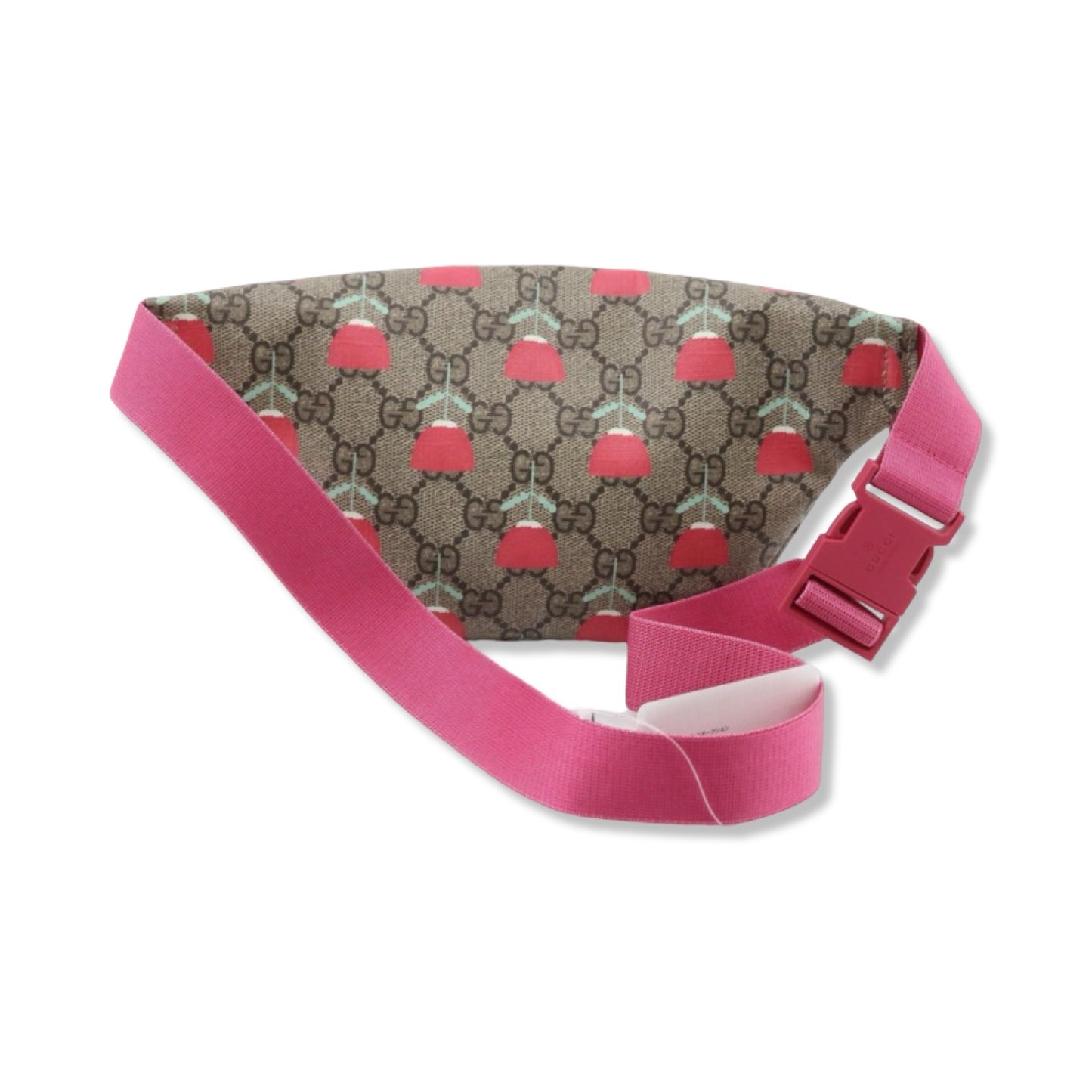 Pre-Owned Gucci GG Supreme Canvas Belt Bag with Pink Details - G1118