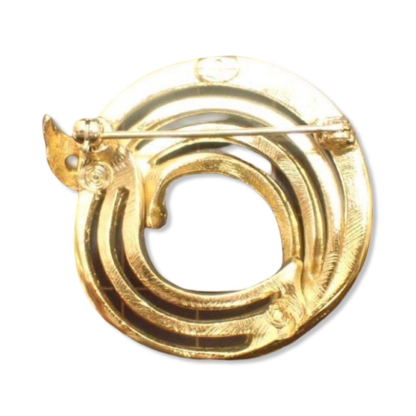 Pre-Owned Givenchy Gold Rhinestone Circle Brooch - GIV1027